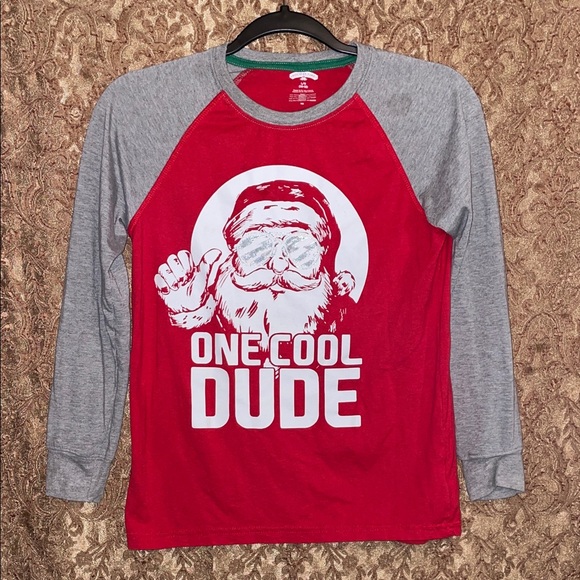 Holiday Time Other - Holiday Time Red & Gray Santa Shirt.  Size Large 10/12.